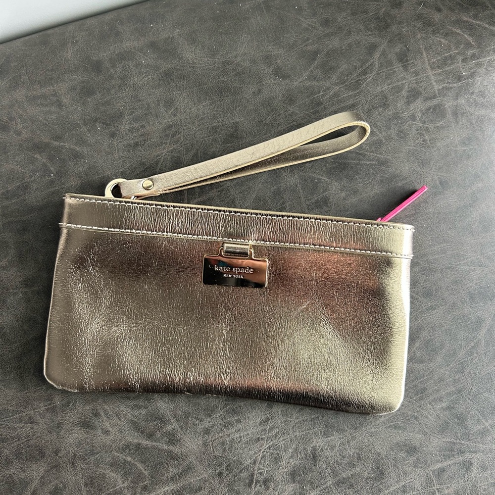 Kate Spade Metallic Gold Wristlet